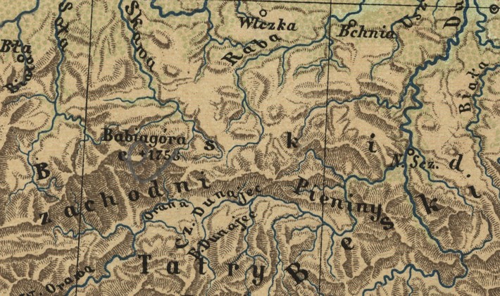 Mapa Gór i Rzek Galicyi i Bukowiny