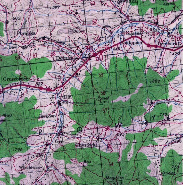 1944 Aliancka mapa, Army Map Service.